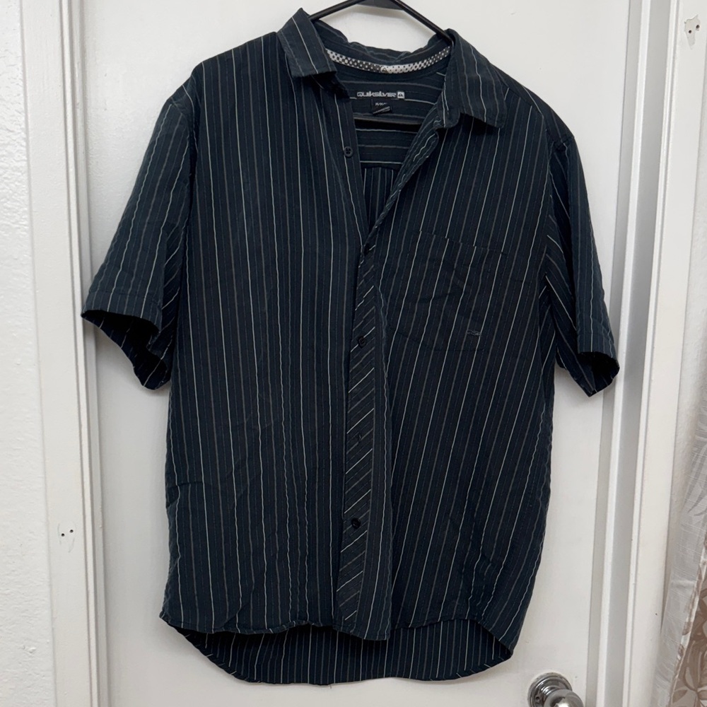 Old Navy Men's Dark Striped Button Down Shirt